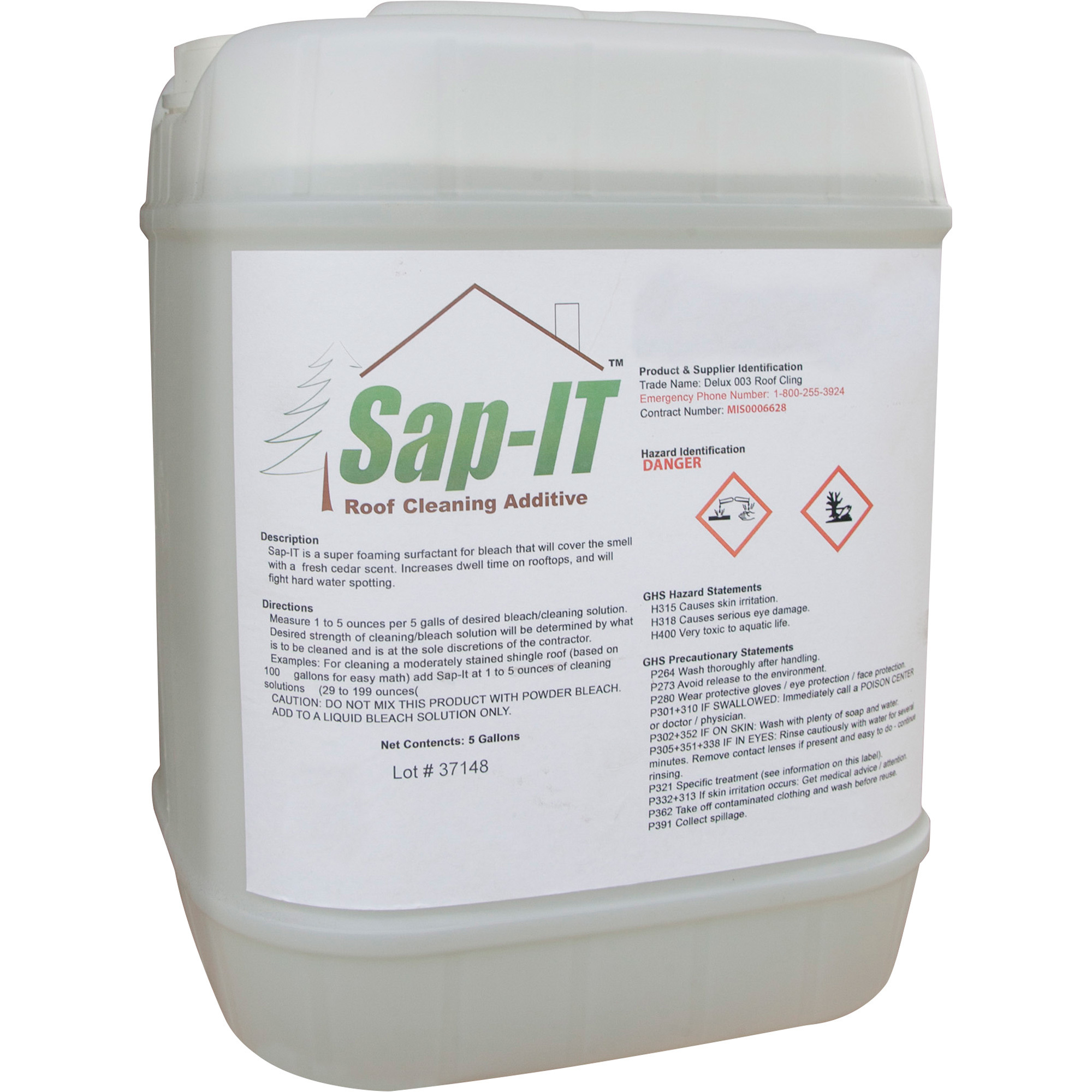 Delux Sap-IT Bleach Additive, 5 Gallons, Model# SAP-IT-5